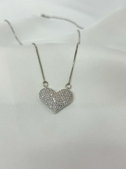 Diamond Cut Heart Shaped Necklace