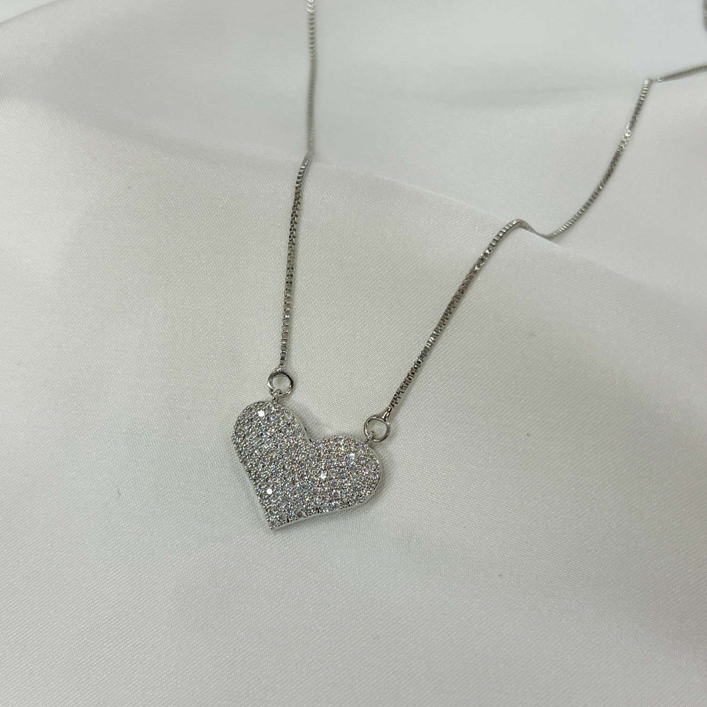 Diamond Cut Heart Shaped Necklace