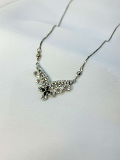 Marquise Black Rhinestone Necklace