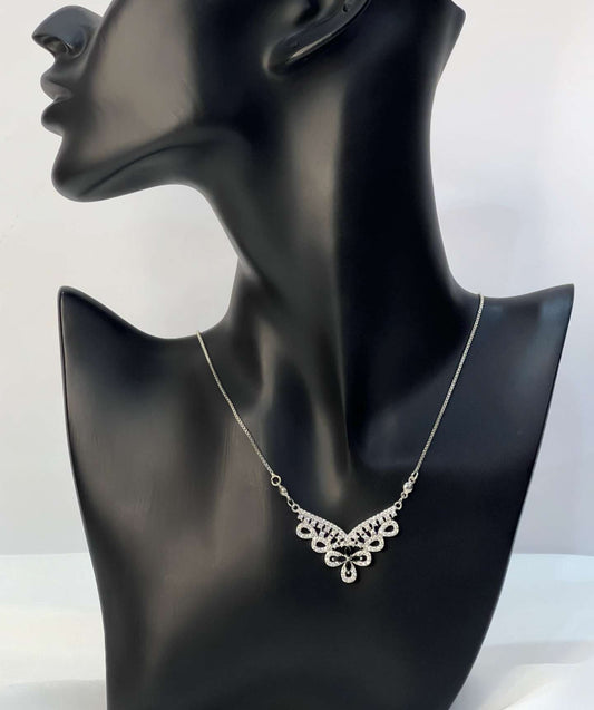 Marquise Black Rhinestone Necklace