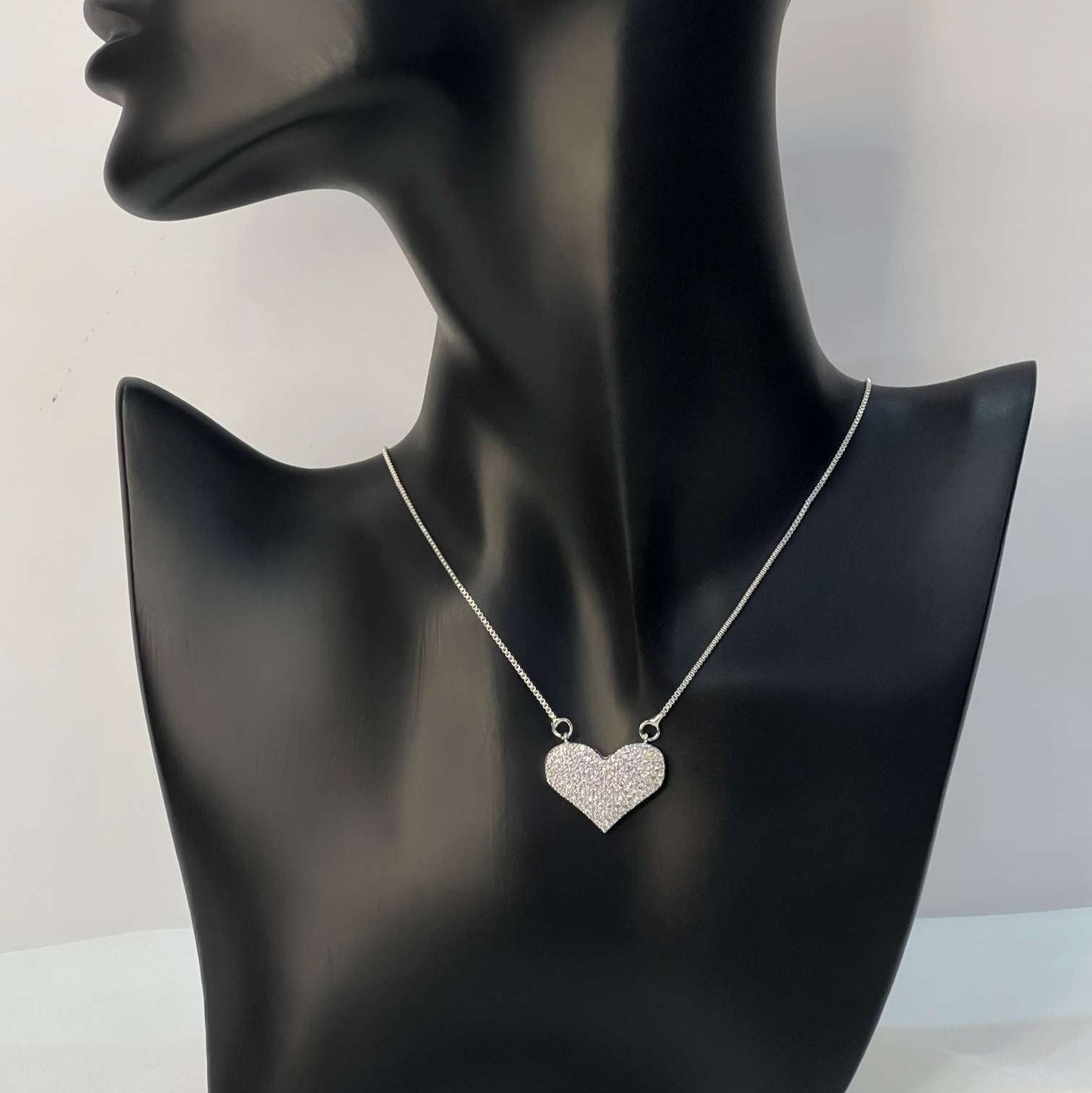 Diamond Cut Heart Shaped Necklace