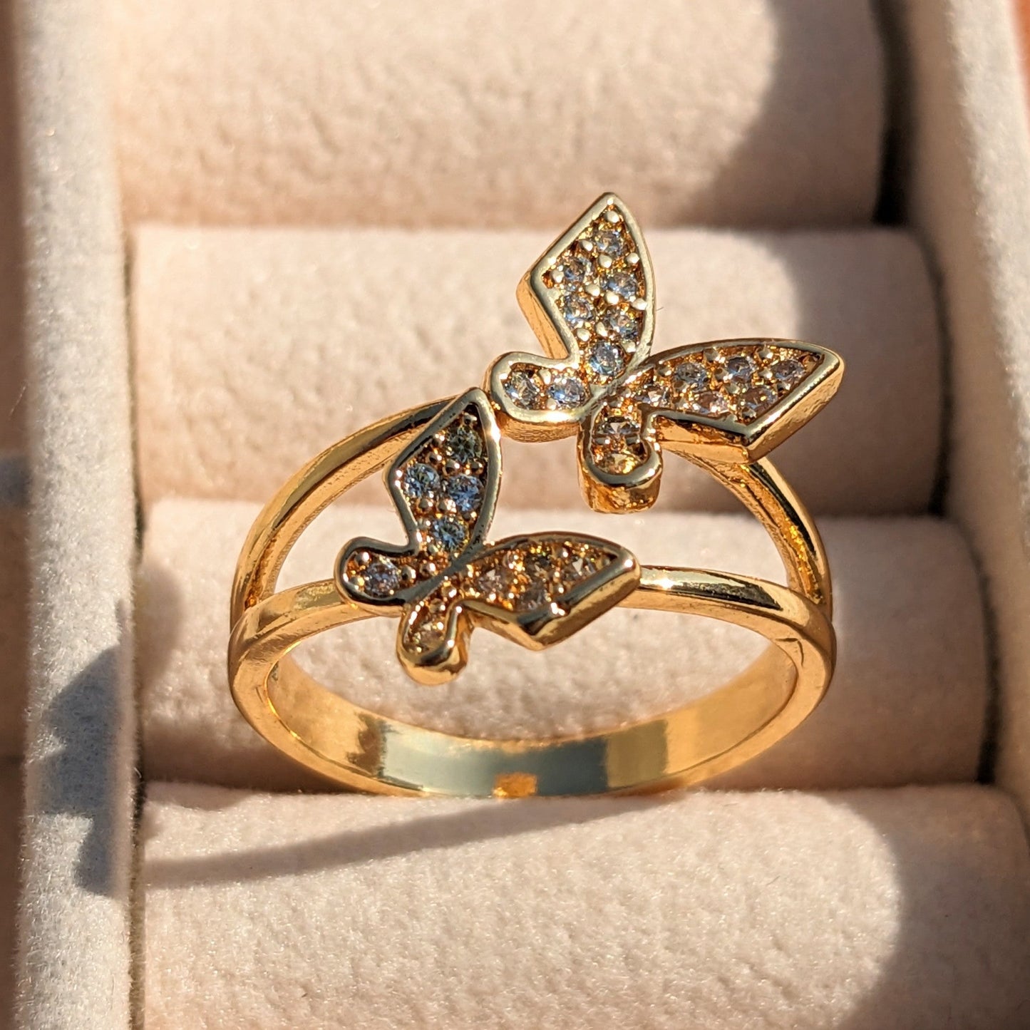 Double Butterfly Ring