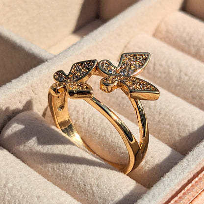 Double Butterfly Ring