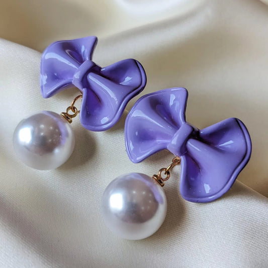 Bow Pearl Earrings