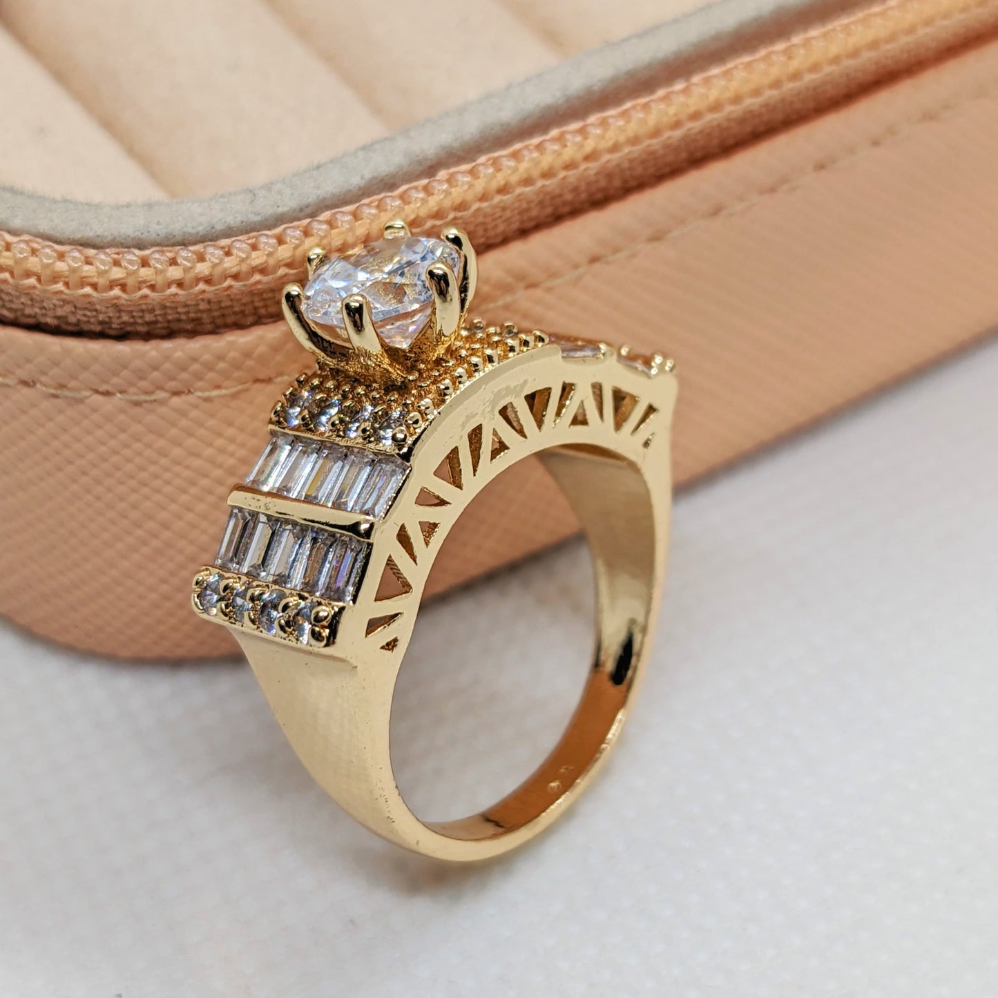 Gold Plated Royal American Statement Ring