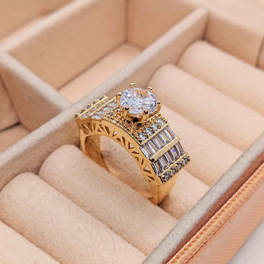 Gold Plated Royal American Statement Ring