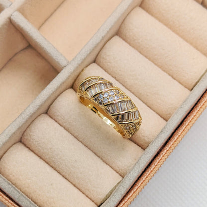 Classic Turkish Zirconia Baguette Stone Ring