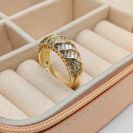 Classic Turkish Zirconia Baguette Stone Ring