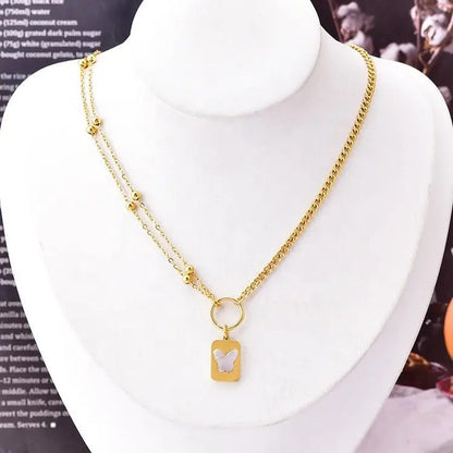 Split Joint Chain Butterfly Necklace