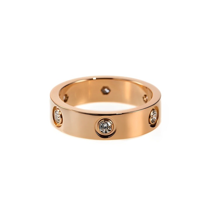 18k Gold Cartier Diamond Stone Ring