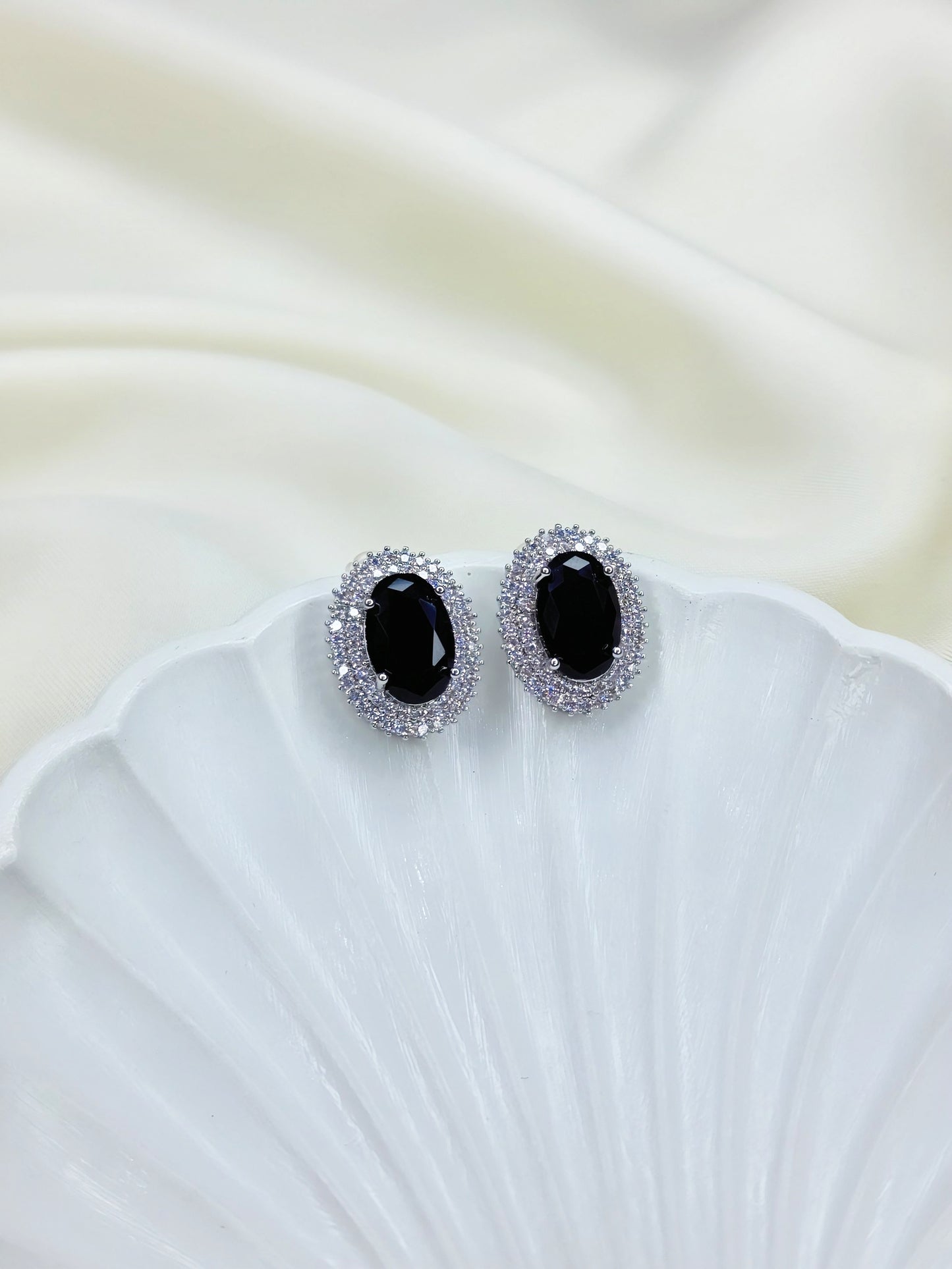 Black Rhinestone Studs