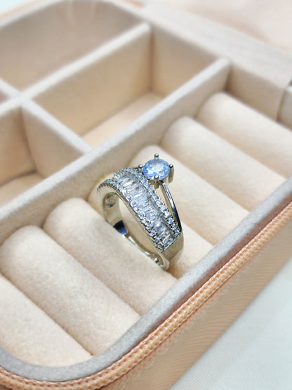 Baguette Crystal Ring (Adjustable)