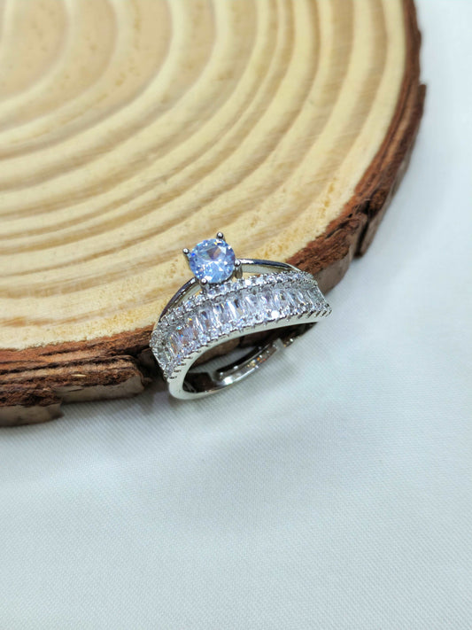 Baguette Crystal Ring (Adjustable)