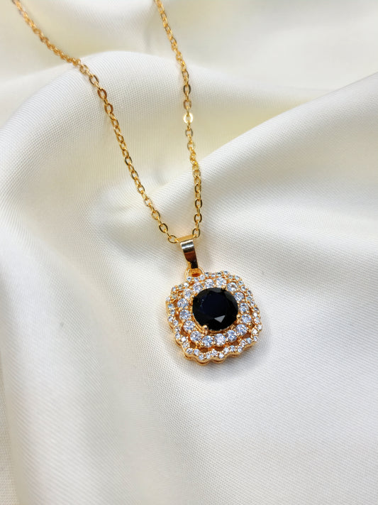 Black Zircon Luxurious 18KGold Plated Necklace