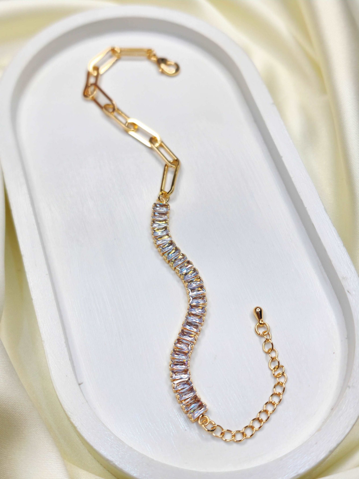 Gold Plated Dainty Link Bracelet