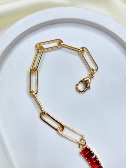 Gold Plated Dainty Link Bracelet