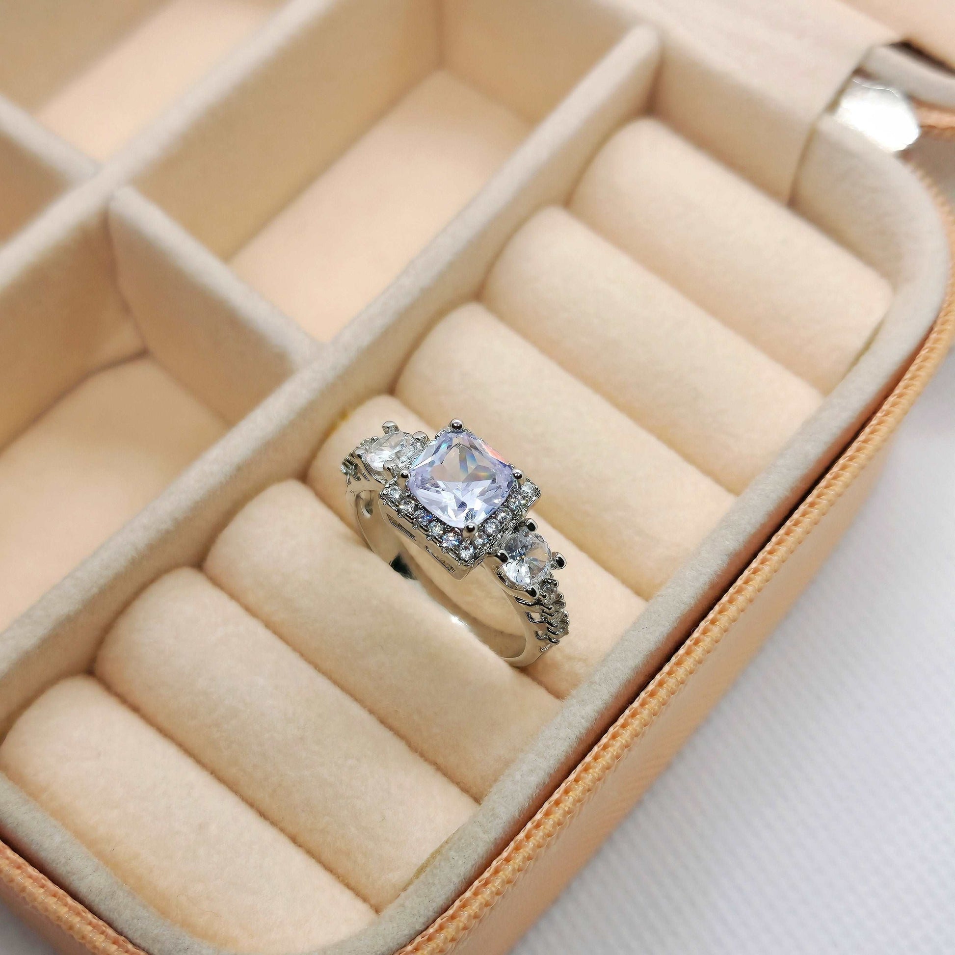 925 SS Cubic Zircon Adjustable Ring