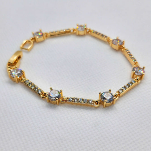 Elegant 18k Cubic Zirconia Bracelet