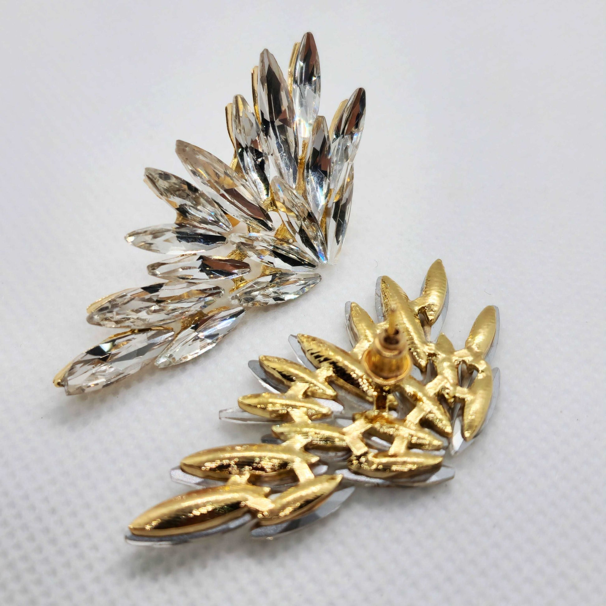 Crystal Symmetrical Angel Wings Earrings