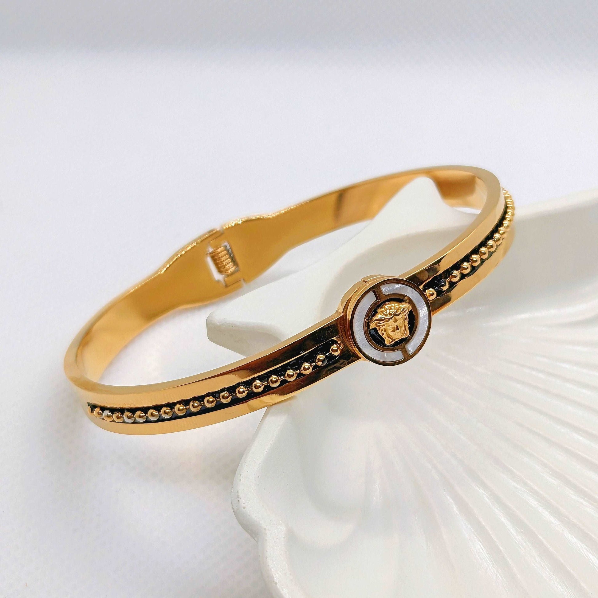 18k Classic Versace Cuff Bracelet