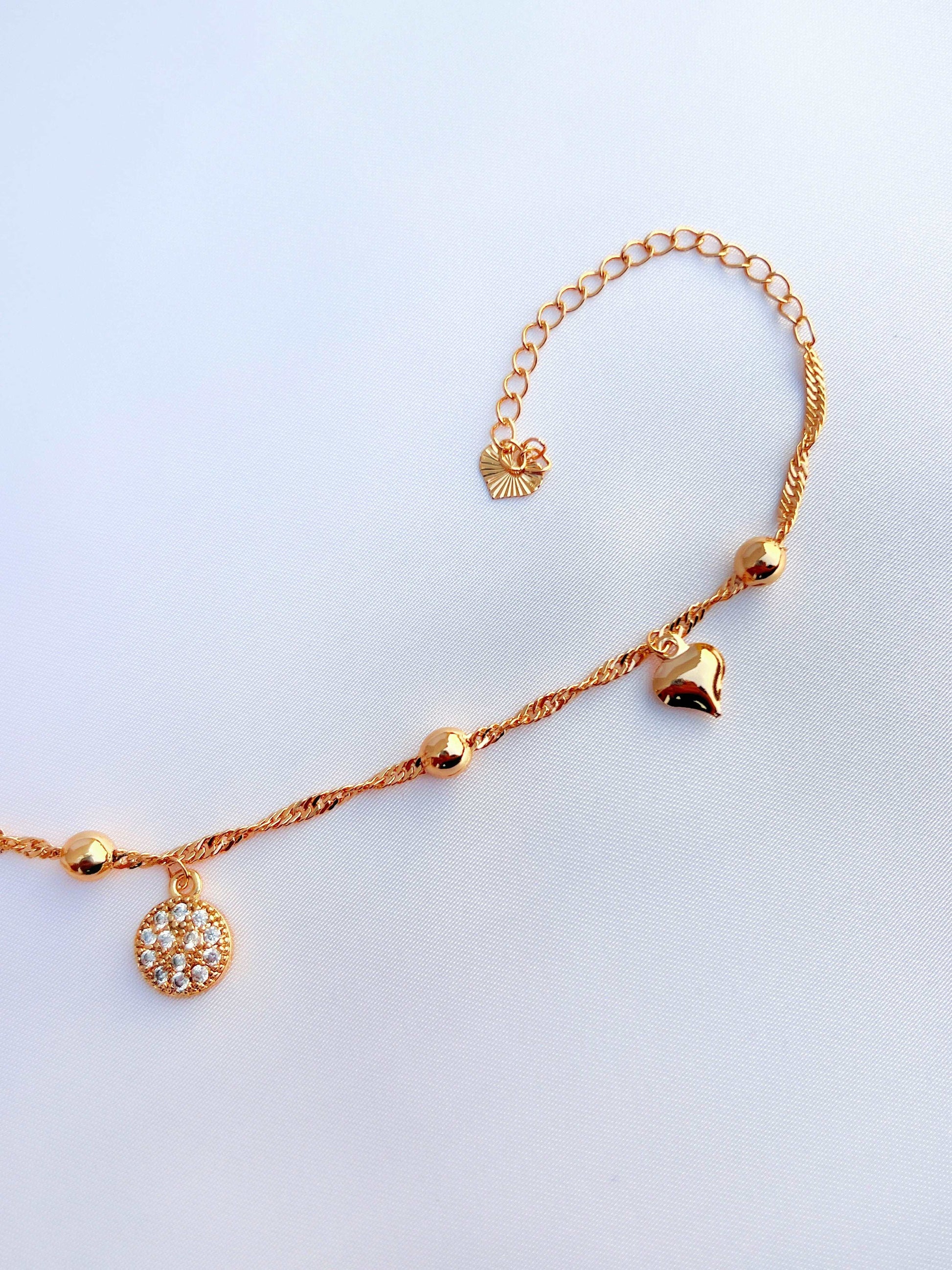 Dainty 18k Gold Plated Anklet-Pazaib-Payal