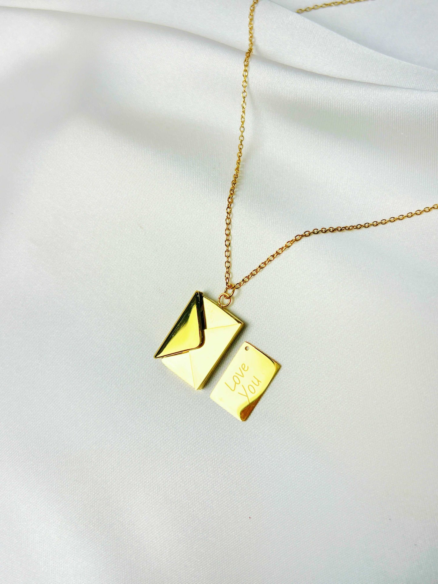 18K Gold Love Letter Necklace