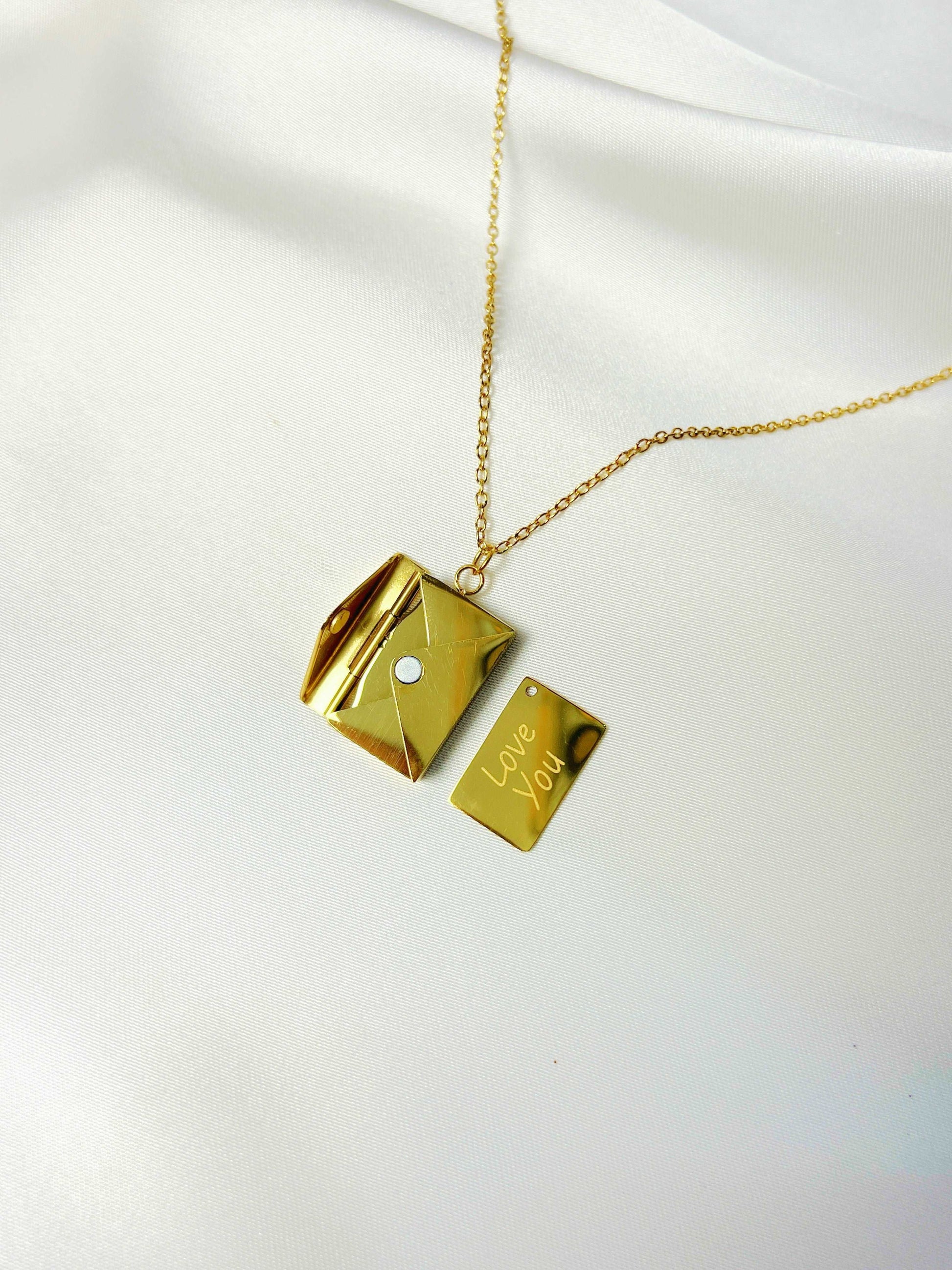 18K Gold Love Letter Necklace