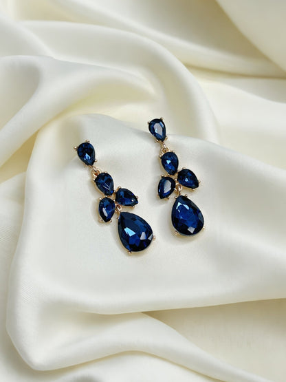 Sapphire Tear Drop Earrings