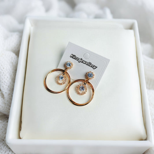 18K Gold Hula Hoop Earrings